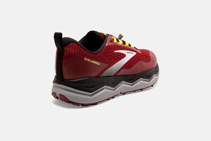 Brooks Caldera 5 Trail Running Shoes Mens Red/Silver/Black 078364-AVD